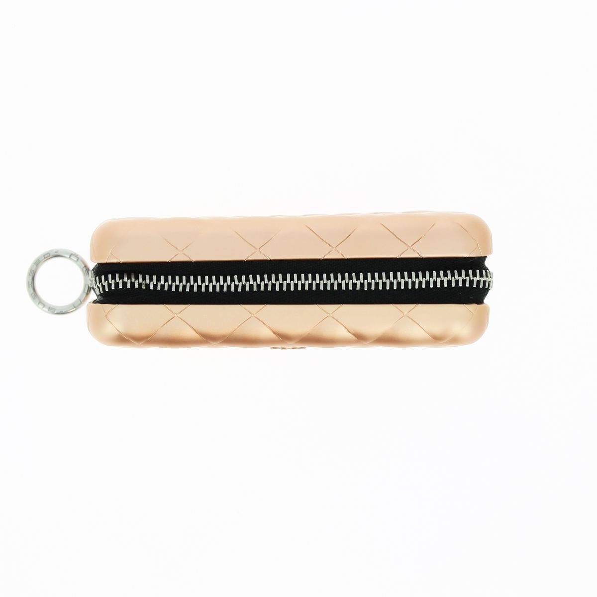 OGON Aluminum Wallet Quilted Zipper - Rose Gold
